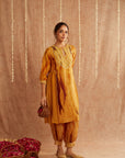 Kesar Noor Kurta Set With Dhoti Pants And Potli Bag - Set Of 3