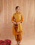 Kesar Noor Suit Set With Dhoti Pants And Potli Bag - Set Of 4