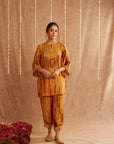 Haldi Co-Ord Set With Pants And Potli Bag - Set Of 3