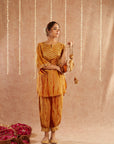 Haldi Co-Ord Set With Pants And Potli Bag - Set Of 3