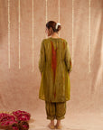 Mehendi Mehboob Suit Set With Dhoti Pants And Potli Bag - Set Of 4
