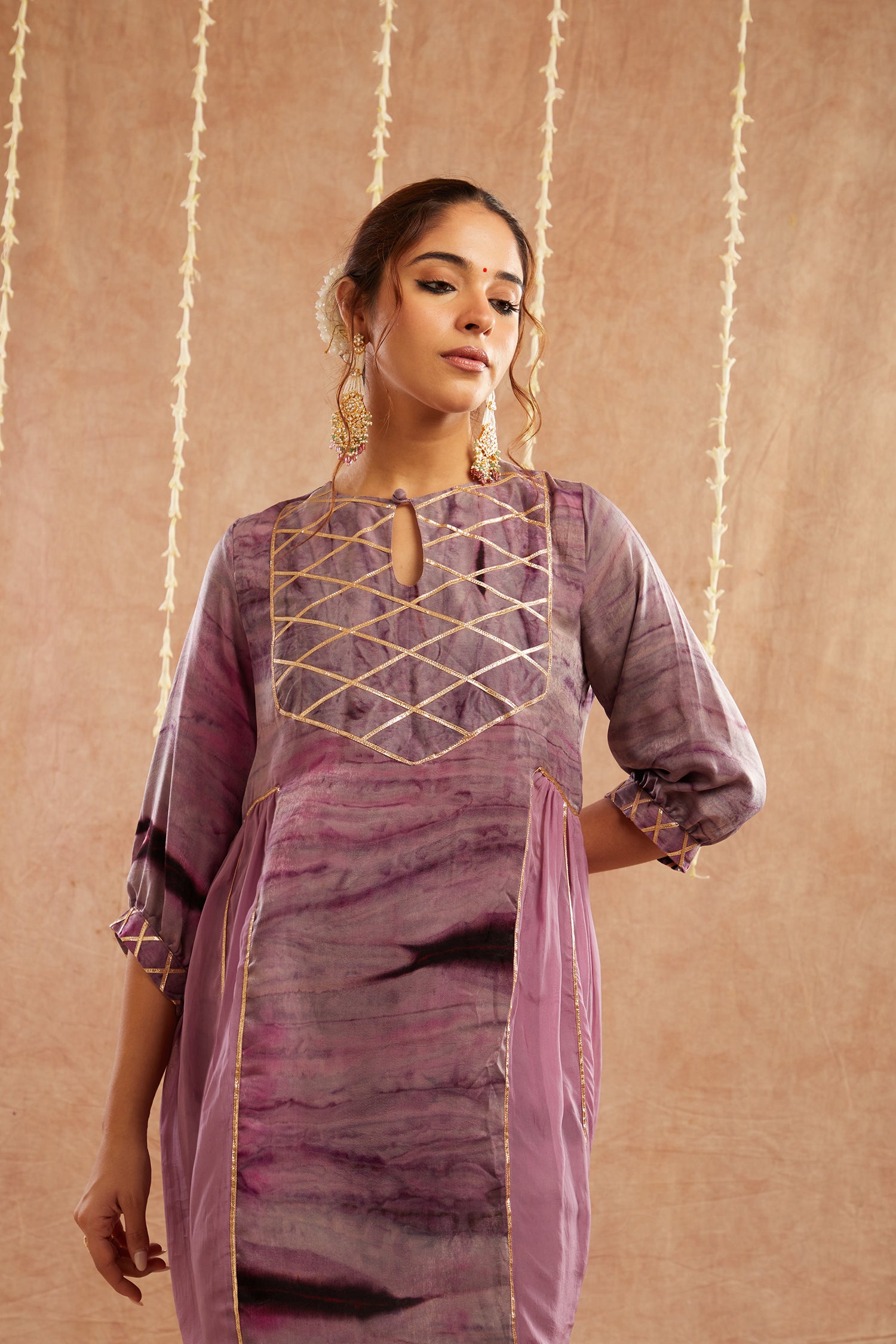 Jamuni Jalwa Kurta Set With Dhoti Pants And Potli Bag - Set Of 3