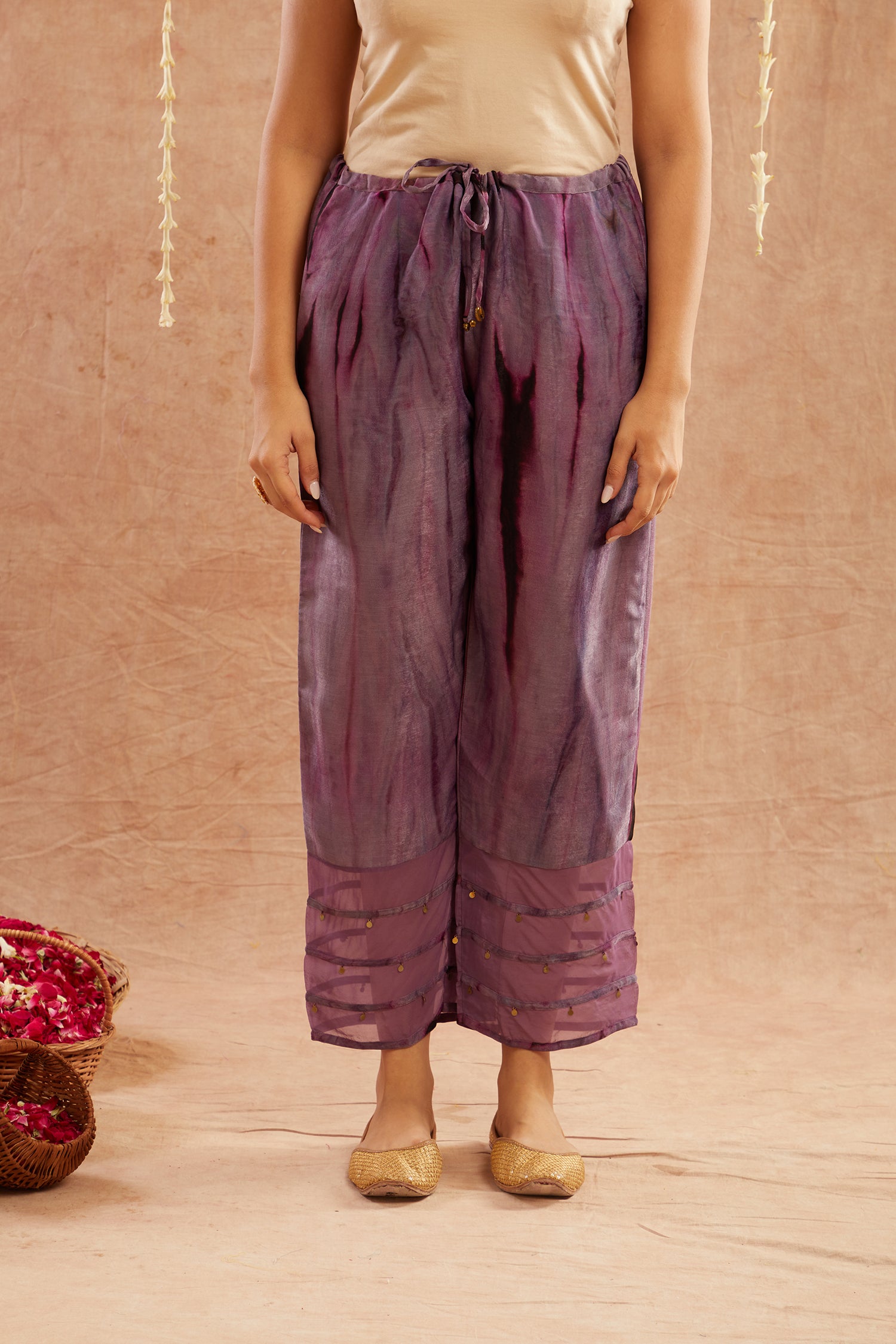 Jamni Kurta Set With Pant And Potli Bag - Set Of 3