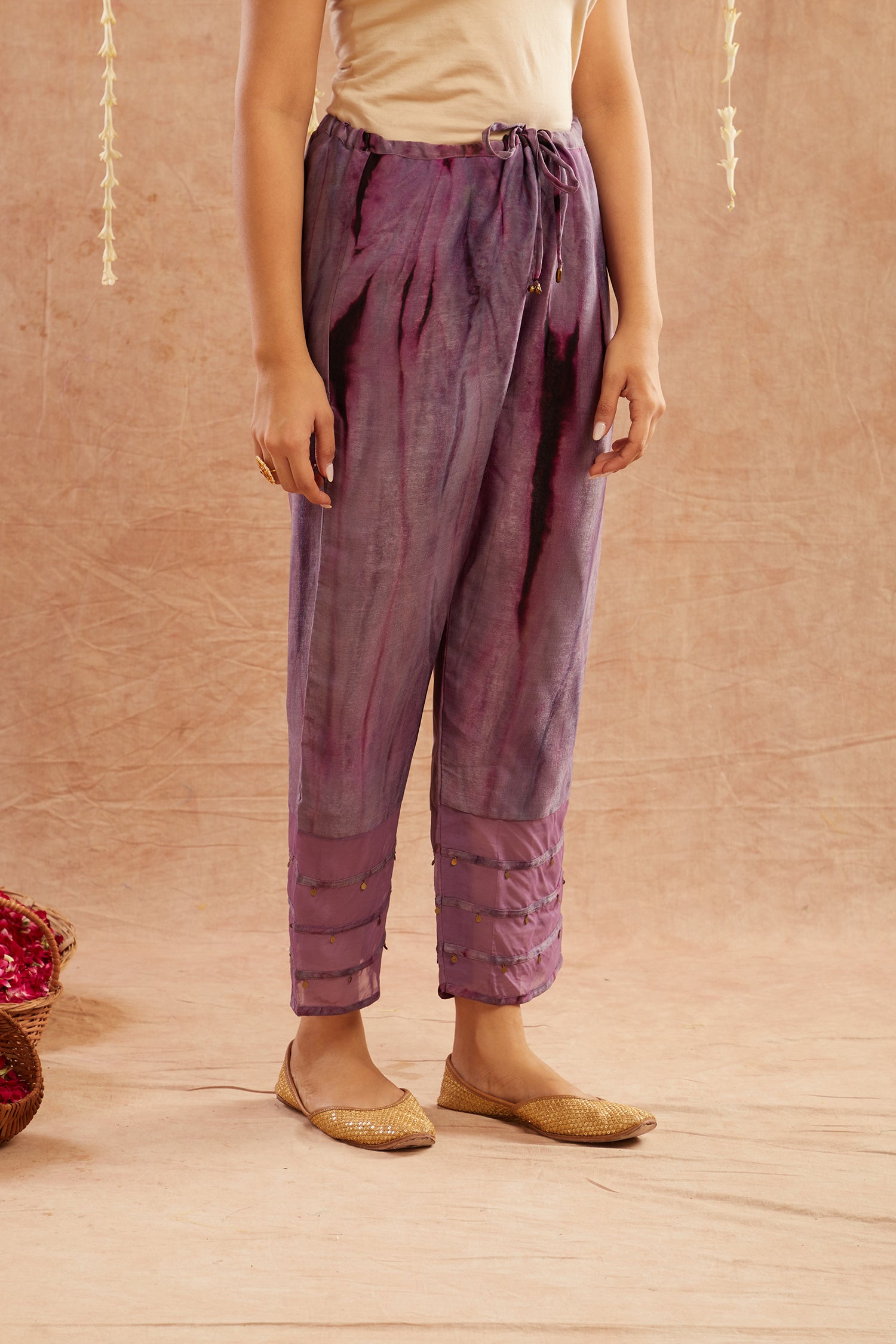 Jamni Suit Set With Pants And Potli Bag - Set Of 4