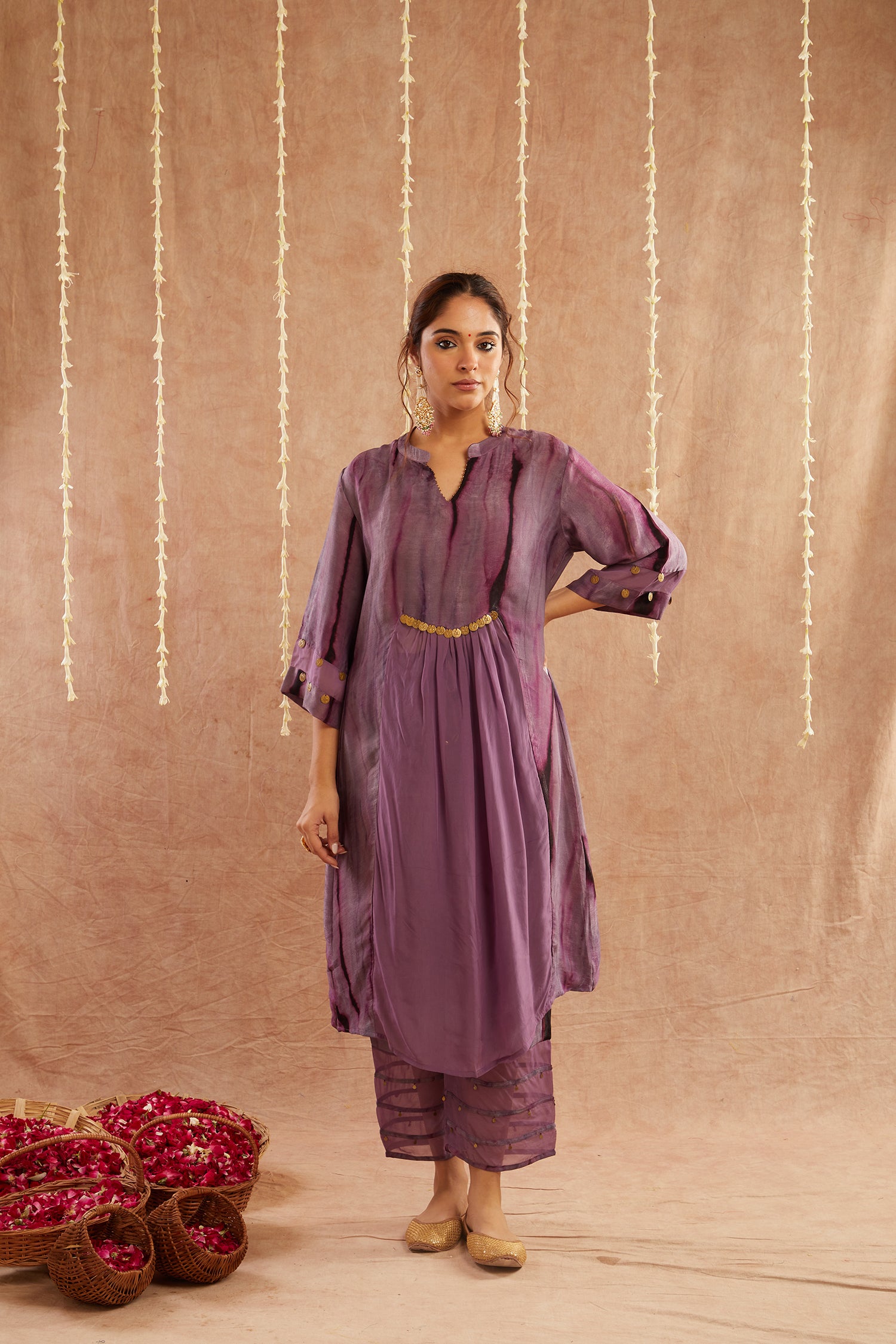 Jamni Suit Set With Pants And Potli Bag - Set Of 4