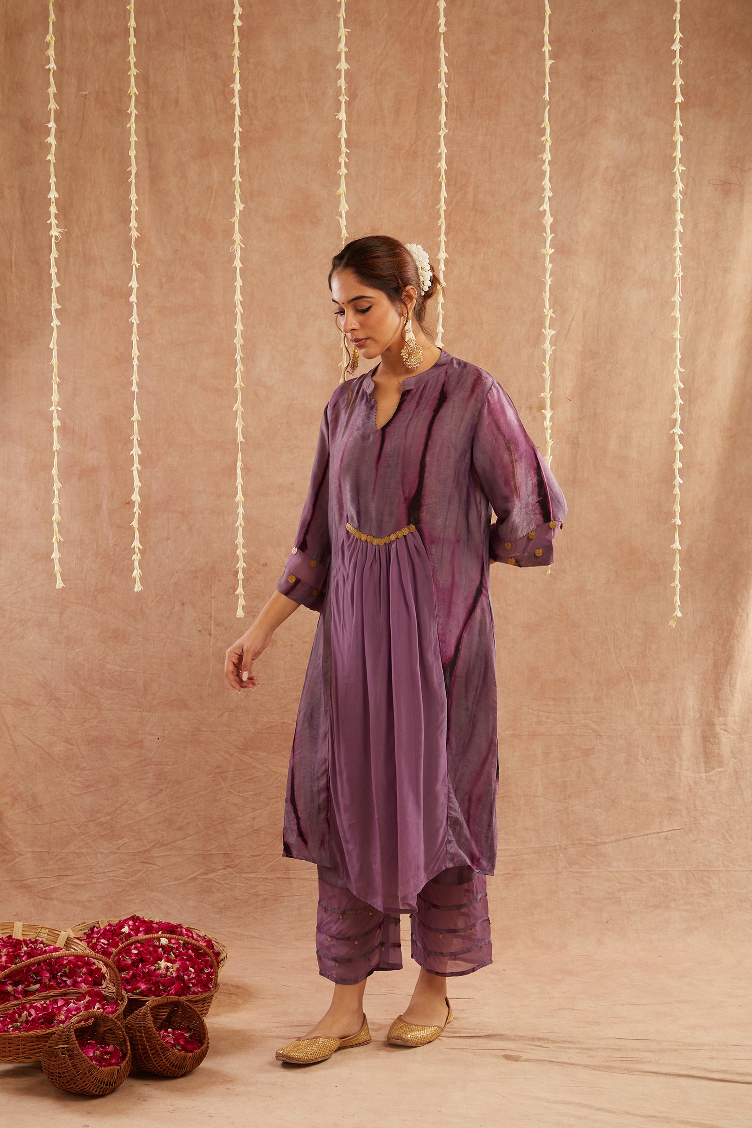 Jamni Suit Set With Pants And Potli Bag - Set Of 4