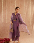 Jamni Suit Set With Pants And Potli Bag - Set Of 4