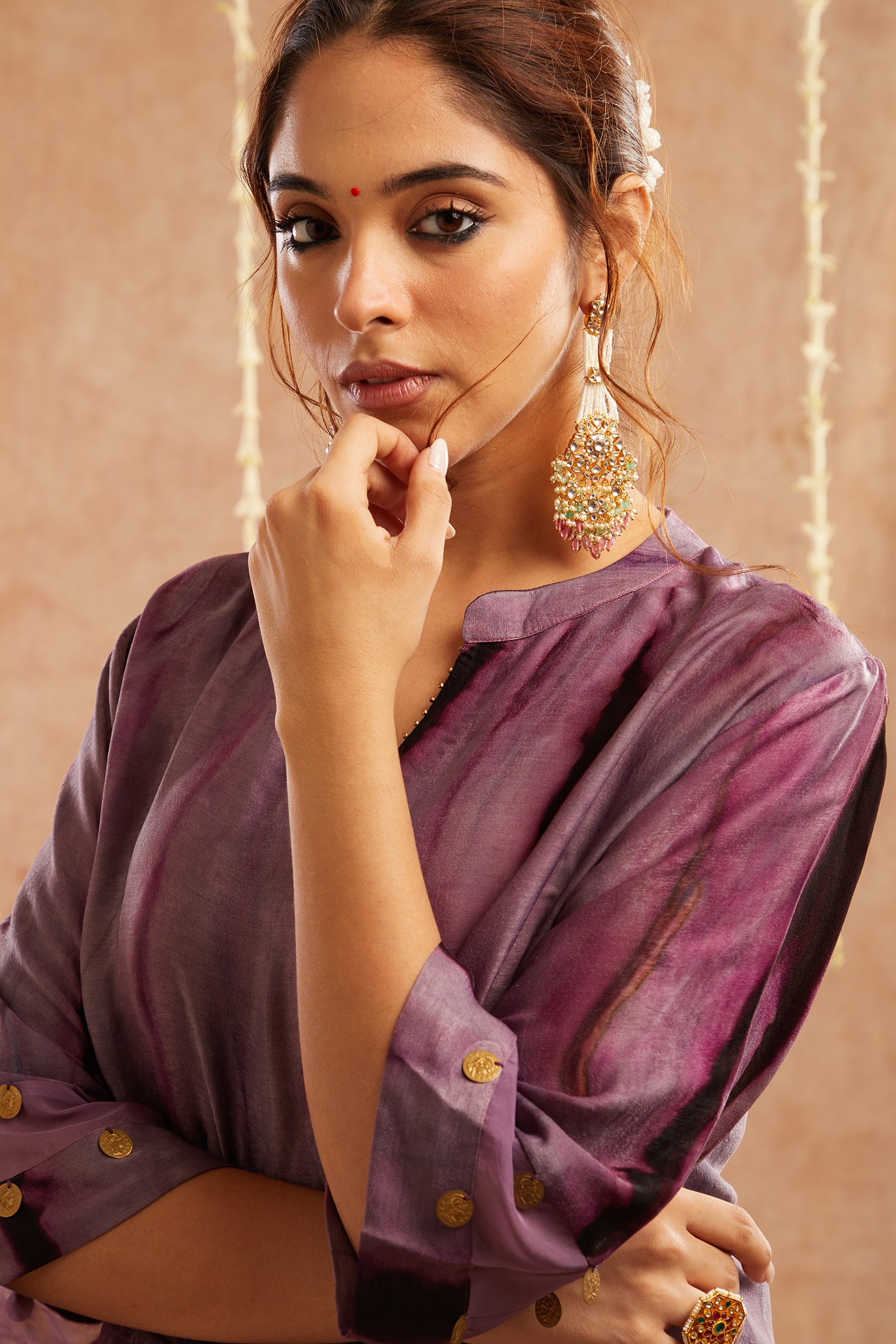 Jamni Suit Set With Pants And Potli Bag - Set Of 4