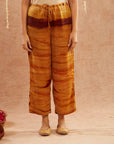 Haldi Georgette Organza Top With Pants Set Of 2