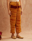 Haldi Georgette Organza Top With Pants Set Of 2