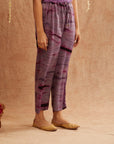 Jamni Organza Kaftan Set With Pants And Potli Bag - Set Of 3