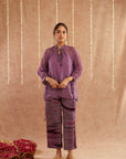 Jamni Georgette Organza Top With Pants Set Of 2
