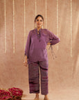 Jamni Georgette Organza Top With Pants Set Of 2