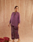 Jamni Georgette Organza Top With Pants Set Of 2
