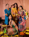 Banarasi Begum Embroidered Kaftan- Yellow