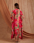 Women Blockprint Kaftaan - Red