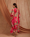 Women Blockprint Kaftaan - Red