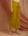 Women Short Kurta Set - Olive green