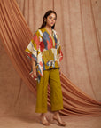 Women Short Kurta Set - Olive green