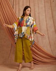Women Short Kurta Set - Olive green