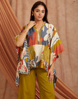 Women Short Kurta Set - Olive green