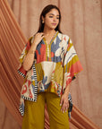Women Short Kurta Set - Olive green