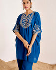Hand Embroidered Kaftan with Pants