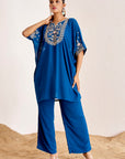 Hand Embroidered Kaftan with Pants