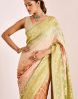 Traditional Banarasee Bandhani Saree in Modern Colors