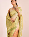 Traditional Banarasee Bandhani Saree in Modern Colors