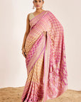 Traditional Banarasee Bandhani Saree in Modern Colors