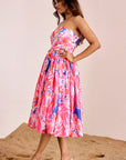 Strapless Tube Balloon Dress with Gathered Waist and Star Embellishment