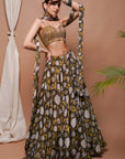 Forest Digital Print Lehenga Set (Set Of 3)