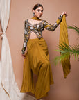 Forest Print Drape Skirt Set (Set Of 3)