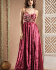 Rani Velvet Long Indo Dress (Set Of 1)