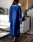 Khushboo & Pankaj Royal Blue Embellished Kurta Set with Sheer Dupatta