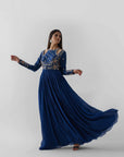 Intricately Sequined Ombre Anarkali Set