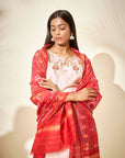 Intricately Sequin Embroidered Green Georgette Anarkali with Pleated Ombre Flare