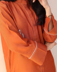 Khushboo & Pankaj Sunset Orange Straight Kurta Set