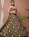 Forest Digital Print Lehenga Set (Set Of 3)