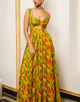 Yellow Ginger Flower Long Indo Dress (Set Of 2)