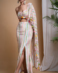 Stripes Printed Drape Set (Set Of 2)