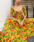 Yellow Ginger Flower Peplum Lehenga (Set Of 2)