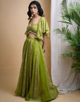 Green Kaudi Digital Print Indo Set (Set Of 2)