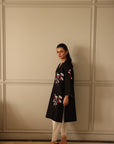Khushboo & Pankaj Noir Bloom Embroidered Kurta Set
