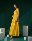 Sequin Embroidered Ombre Georgette Anarkali Set