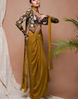 Forest Print Drape Skirt Set (Set Of 3)