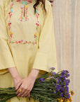Khushboo & Pankaj Butter Yellow Embroidered Kurta Set