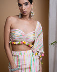 Stripes Printed Drape Set (Set Of 2)