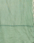 Chikankari Shimmer Anarkali Kurta Set - Green
